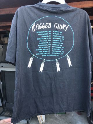 VINTAGE Neil Young Crazy Horse Ragged Glory 1991 Tour Shirt Size XL 3