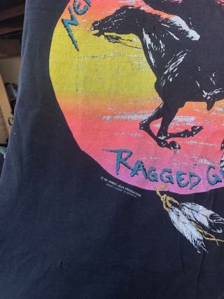 VINTAGE Neil Young Crazy Horse Ragged Glory 1991 Tour Shirt Size XL 6