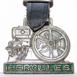 Vintage Hercules Hit Miss Stationary Gas Engine Pocket Watch Fob Meb
