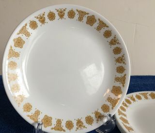 8 Vintage Corelle By Corning - - Golden Butterfly - - Luncheon Plates - - 8 1/2 "