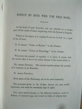 1879 Nuces EXERCISES ON THE SYNTAX OF THE PUBLIC SCHOOL LATIN PRIMER Parts 1 2 3 3