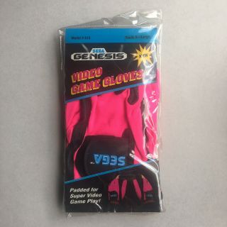 Sega Genesis Video Game Gloves Vintage Hot Pink Fingerless Gaming Gloves