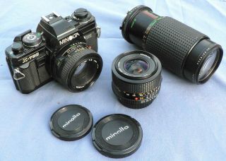 Minolta X - 700 Mps 35mm Camera,  Minolta 28mm & 50mm Lenses,  Jcp 80 - 200 Lens Vg,