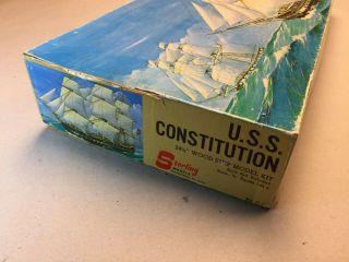 Vintage Sterling U.  S.  S.  Constitution Wood and Metal Model Boat Kit 24 1/2 inch 7