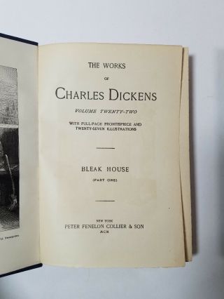 Bleak House Parts 1 & 2 of Charles Dickens Volumes 22 & 23 Collier 1900 4