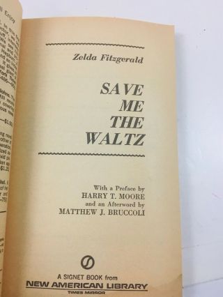 Vintage Paperback SAVE ME THE WALTZ Zelda Fitzgerald 4