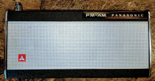 Panasonic Rf - 820 Am Fm Radio W/case Vintage 9 Transistor 6 Diode 1960 