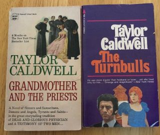 2 Vtg Paperbacks By Taylor Caldwell:grandmother And The Priests & The Turnbulls