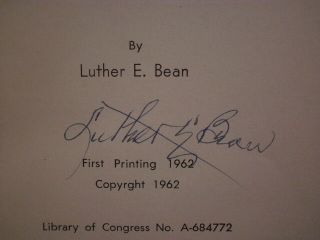 Land of the Blue Sky People - by Luther E.  Bean - 1964 Revised - (SIGNED) 3