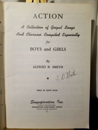 VINTAGE ACTION SONGS FOR BOYS AND GIRLS Volume One Singspiration Series 1944 3