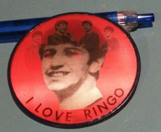 Vintage Vari Vue,  The Beatles,  I Love Ringo Pin