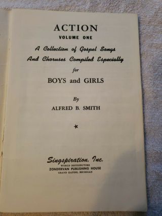 VTG ACTION SONGS FOR BOYS AND GIRLS Singspiration Series Volume 1 1944 3