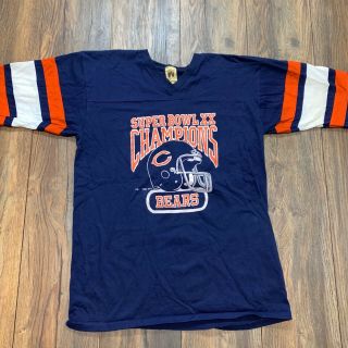 Vintage 80’s Bowl Xx Chicago Bears Nfl Champions Football Jersey Shirt Lrg