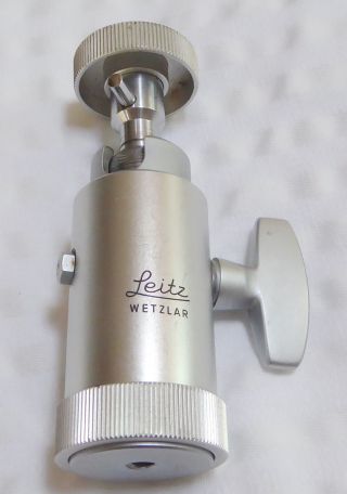 Leica Leitz Large Ball And Socked Tripod Head Very Unique 3/8 & ¼ Inch Wetzlar