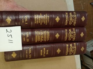 History Of The World Ridpath 1923 3 Volumes 1,  3,  8