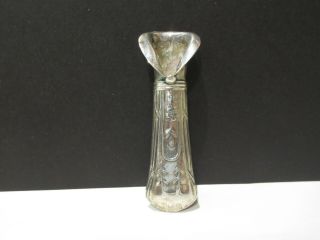 Vintage RFO Sterling Silver Flower Bud Vase Boutonniere Holder Brooch Pin Signed 2