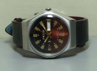 Vintage Ricoh Automatic Day Date Mens Stainless Steel Wrist Watch Old R278