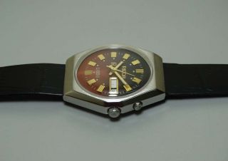 Vintage Ricoh Automatic Day Date Mens Stainless Steel Wrist Watch Old r278 3