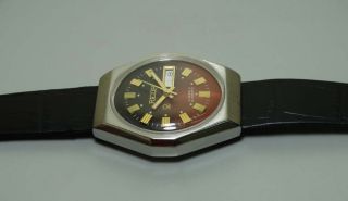 Vintage Ricoh Automatic Day Date Mens Stainless Steel Wrist Watch Old r278 4