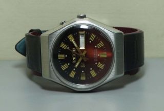 Vintage Ricoh Automatic Day Date Mens Stainless Steel Wrist Watch Old r278 5