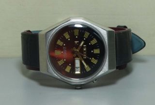 Vintage Ricoh Automatic Day Date Mens Stainless Steel Wrist Watch Old r278 6
