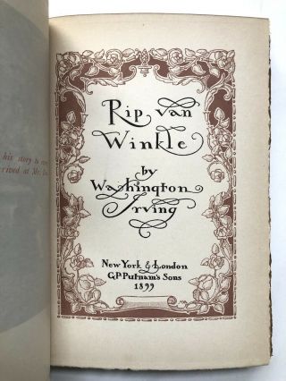 Washington Irving / Rip Van Winkle The Legend of Sleepy Hollow 2 volumes 1st ed 4
