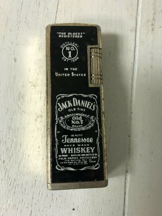 Vtg Jack Daniels Side Strike Lighter Old No 7 Distillery No 1