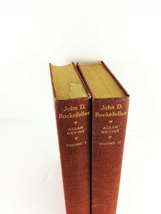 John D.  Rockefeller 1st Ed.  American Enterprise 2 Volume Set Allan Nevins Signed 2