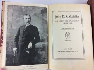 John D.  Rockefeller 1st Ed.  American Enterprise 2 Volume Set Allan Nevins Signed 4