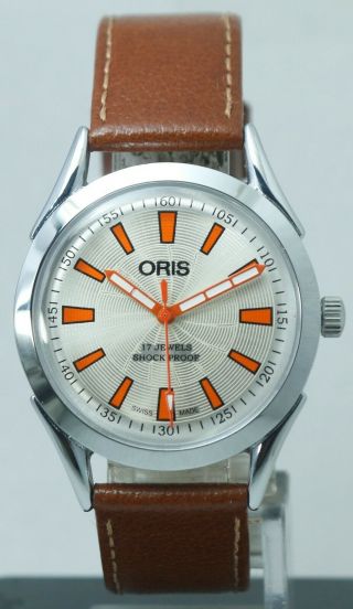 Vintage Oris Silver Dial 17 Jewels Fhf St96 Hand Winding Luxury Watch