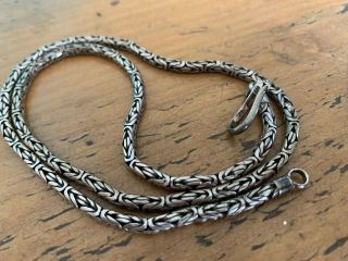 Vtg Sterling Silver - Bali Suarti Ba 4mm Wheat Chain Link 20”necklace
