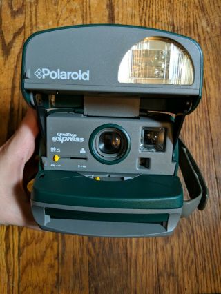 Vintage Polaroid One Step Express 600 Instant Film Camera W/ Flash,  Green