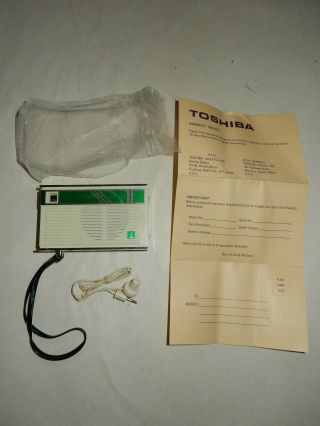 Vintage Toshiba Pocket Radio - RP - 84 with Card 2