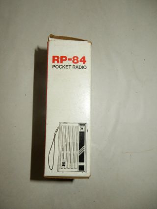 Vintage Toshiba Pocket Radio - RP - 84 with Card 3