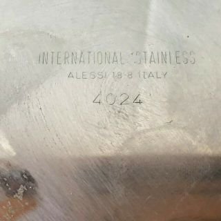 Vintage ALESSI WIRE BASKET BOWL ITALIAN INTERNATIONAL STAINLESS Midcent Modern 6