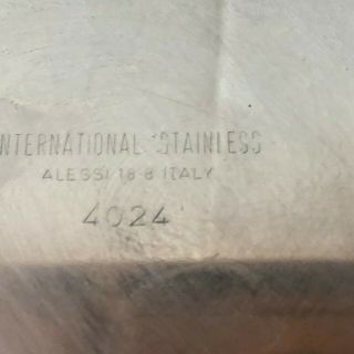 Vintage ALESSI WIRE BASKET BOWL ITALIAN INTERNATIONAL STAINLESS Midcent Modern 7
