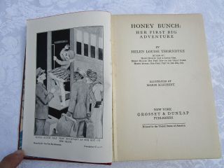 Vintage Honey Bunch: Her First Big Adventure Book Helen Thorndyke 1933 Rare 3