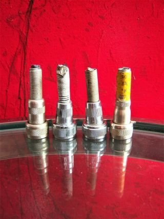 Four Vintage 1950 ' s microphone cable 5/8 amphenol connectors Switchcraft old 7 2