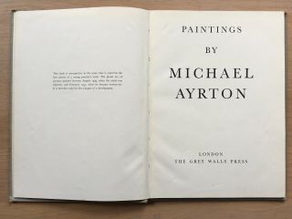 MICHAEL AYRTON Paintings By 1948 1st Ed GREY WALLS PRESS ART BOOK 2