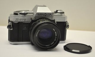 Minolta X - 370 Camera With Md 50mm F/1.  7 Lens - Meter,  Batteries