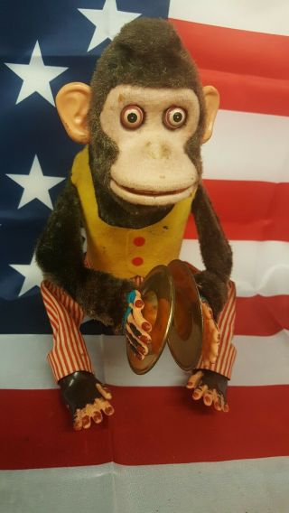 Jolly Chimp With Cymbols Ck Japan Battery Operated Vintage Scary Creepy Musical