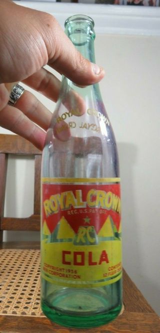 Vintage Acl Unusual Color Royal Crown (nehi) Birmingham Alabama Bottle Copy1936