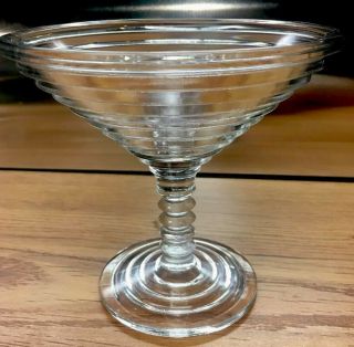 Anchor Hocking Manhattan Vintage Clear Martini Glass 1930’s - 1940 