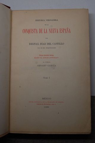 Historia verdadera de la conquista de la nueva Espana por B.  Diaz del Castillo 2
