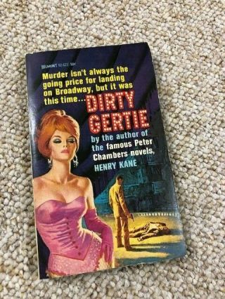 Dirty Gertie Henry Kane Vintage Mystery Sleaze Gga Paperback Belmont Books - - 84e