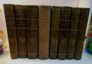 Memoirs Of The Courts Of Europe 8 Volumes 1910 Hc Pf Collier & Son