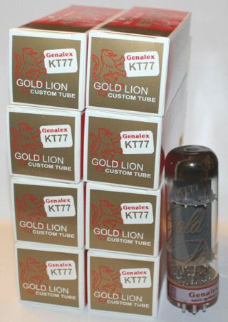 Matched Octet (8 Tubes) Genalex Gold Lion Kt77 Tubes,  Reissue,