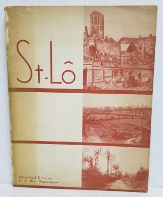 St - Lo 1946 Wwii U.  S.  War Department Historical District Book W Vintage Maps