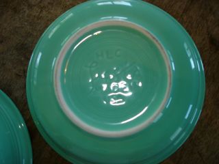 Set of 2 Vintage Fiesta Ware Soup Salad Cereal Bowls Green Homer Laughlin Co USA 5