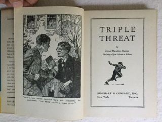 TRIPLE THREAT A STORY OF SPORTS by Donal H.  Haines Young Adult Novel c.  1946 4